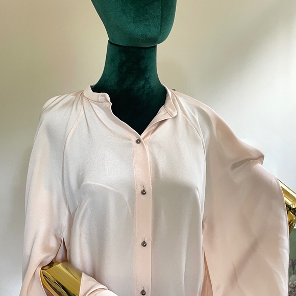 Roland Mouret Silk Haynes Women Top sz 6 Asymmetric Modern Statement Feminine - Picture 3 of 15